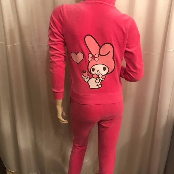Adorable popsicle pink y2k juicy style velour my melody tracksuit ๐ - Picture 9 of 14